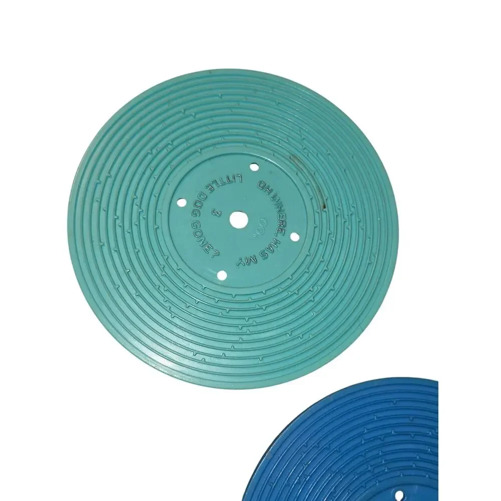 Vintage Fisher Price Replacement Records #995 Double Sided Green Blue Purple